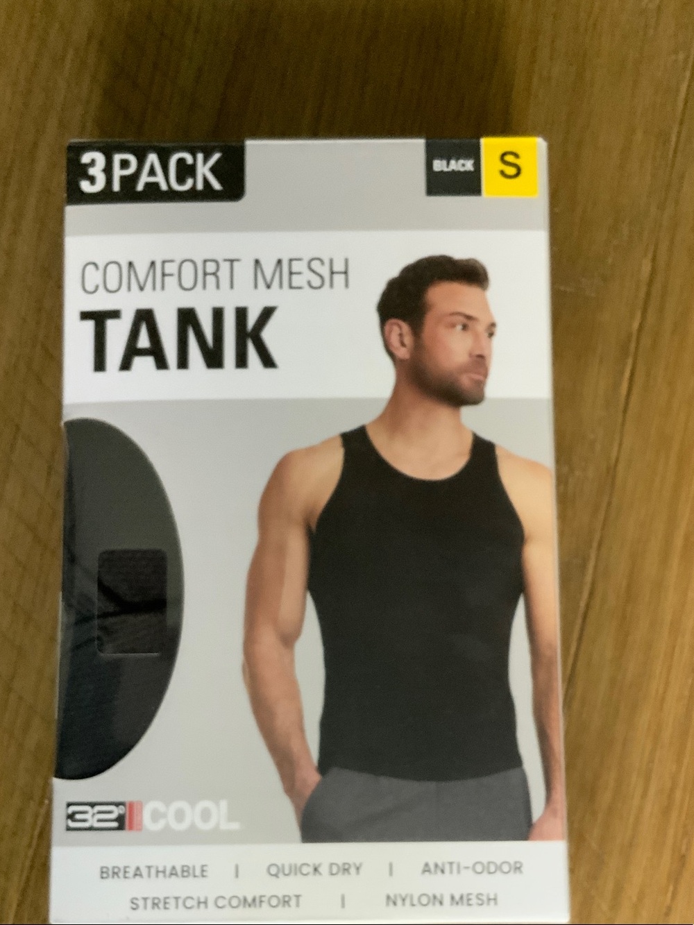 32 Degrees Black Comfort Mesh Tank Top - Men's